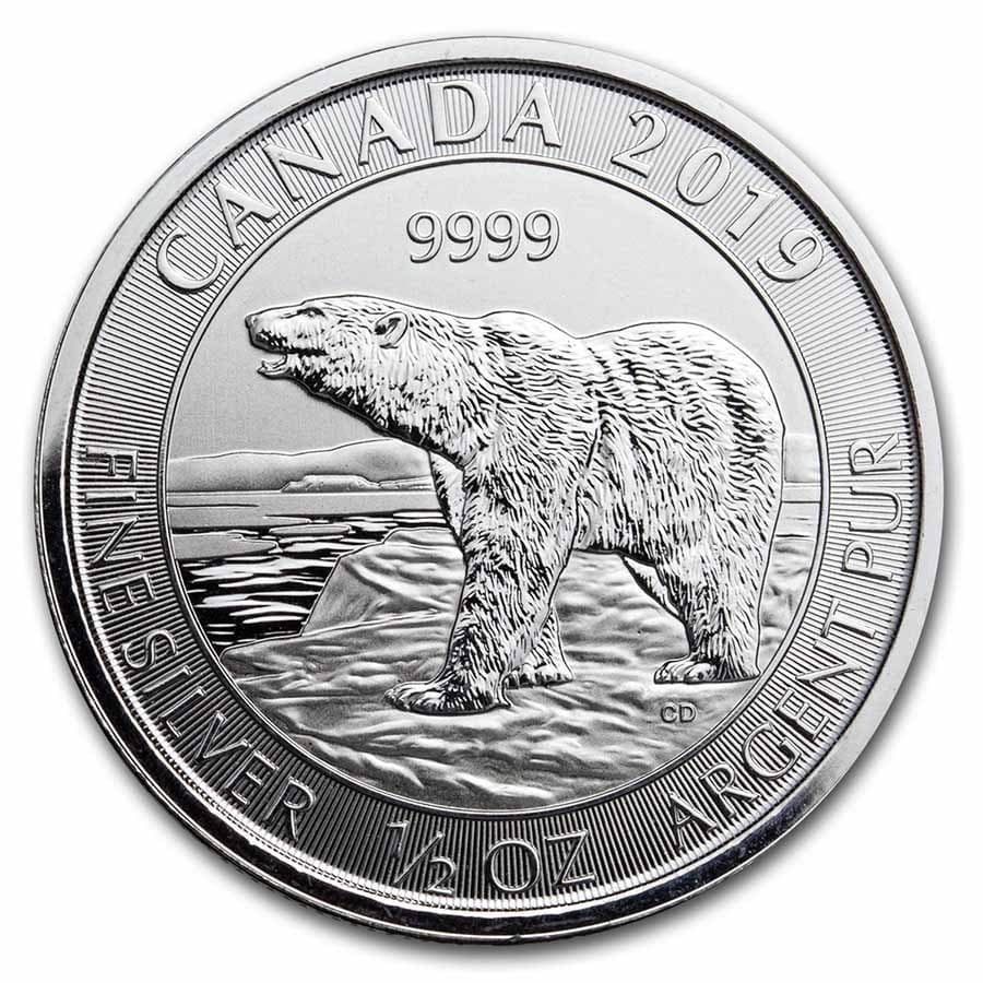 Silver Canadian Polar Bear 1.5 oz
