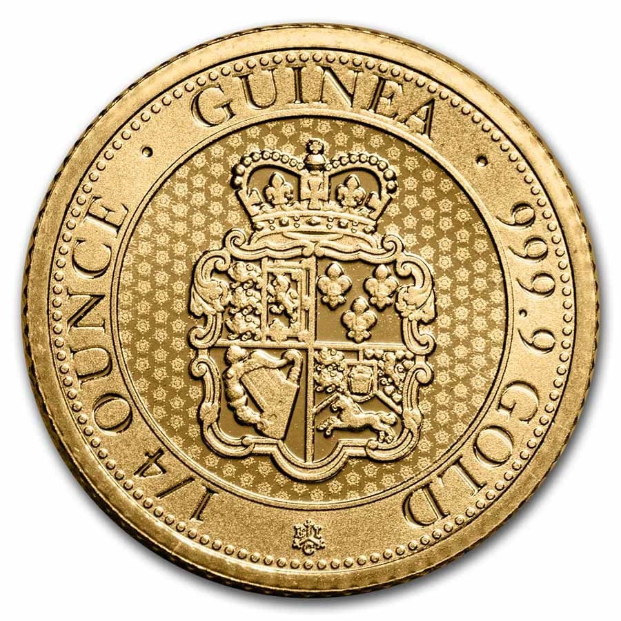 Gold St. Helena Rose Crown Guinea 1/4 oz