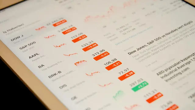 Market prices on a tablet screen